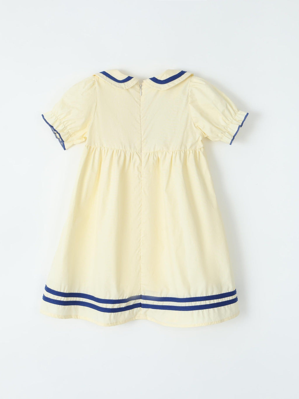 Children's Sailor Collar Puff Sleeve Casual Dress
