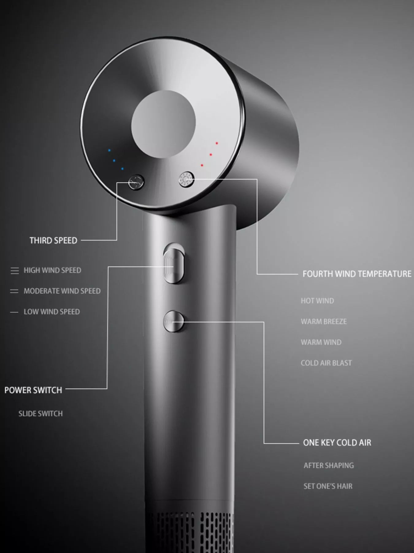 Intelligent Temperature Control High-Speed Hair Dryer