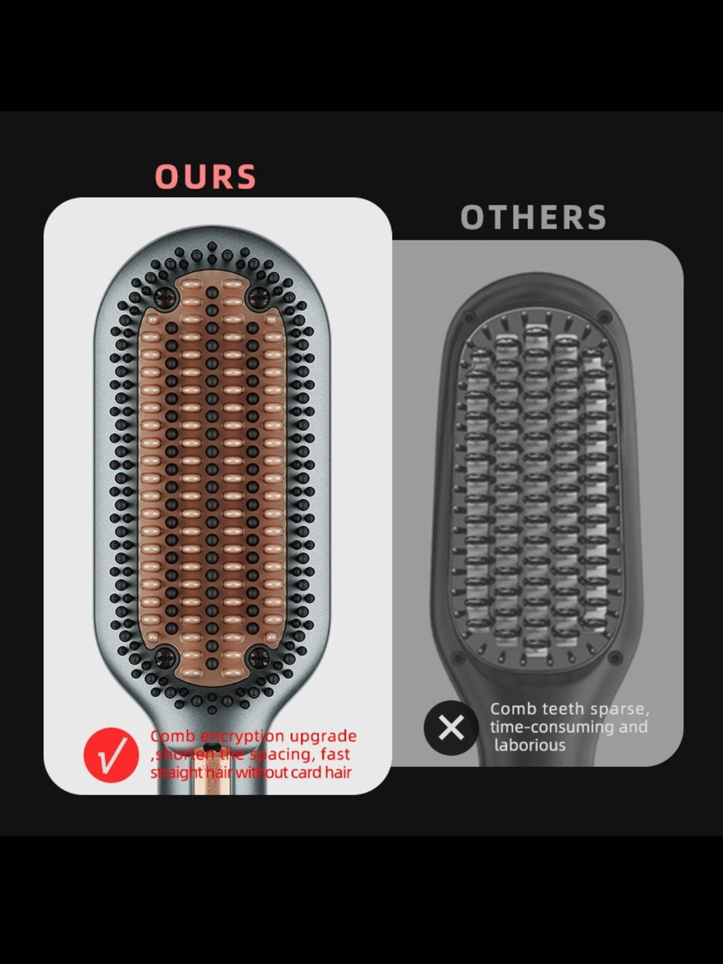 Fast Heating Hair Straightening Comb