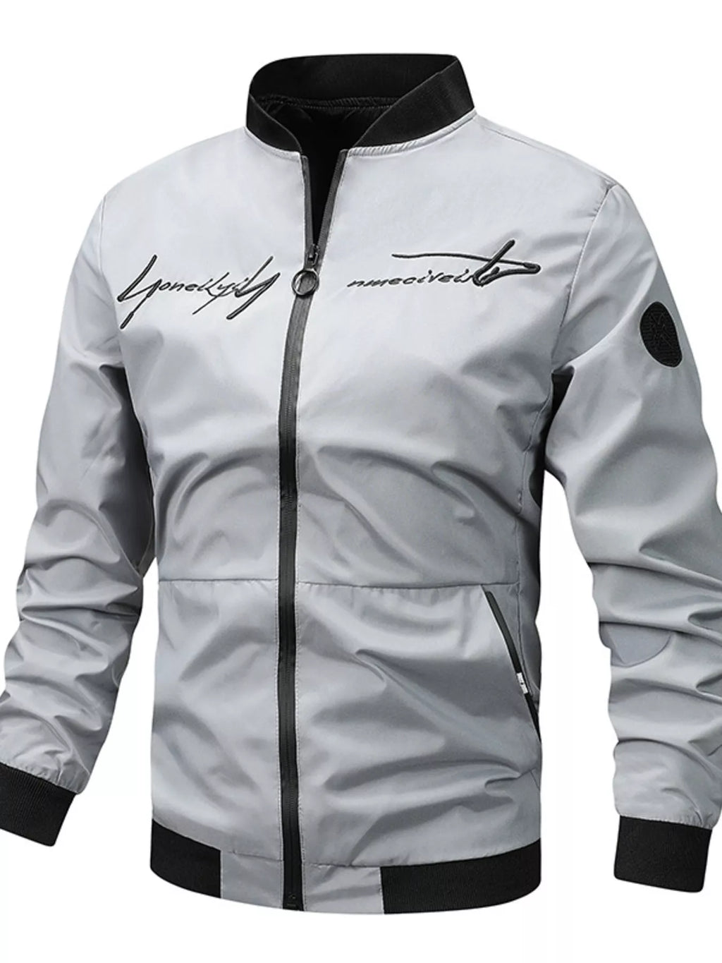 Men's Plus Size Zip Up Bomber Jacket