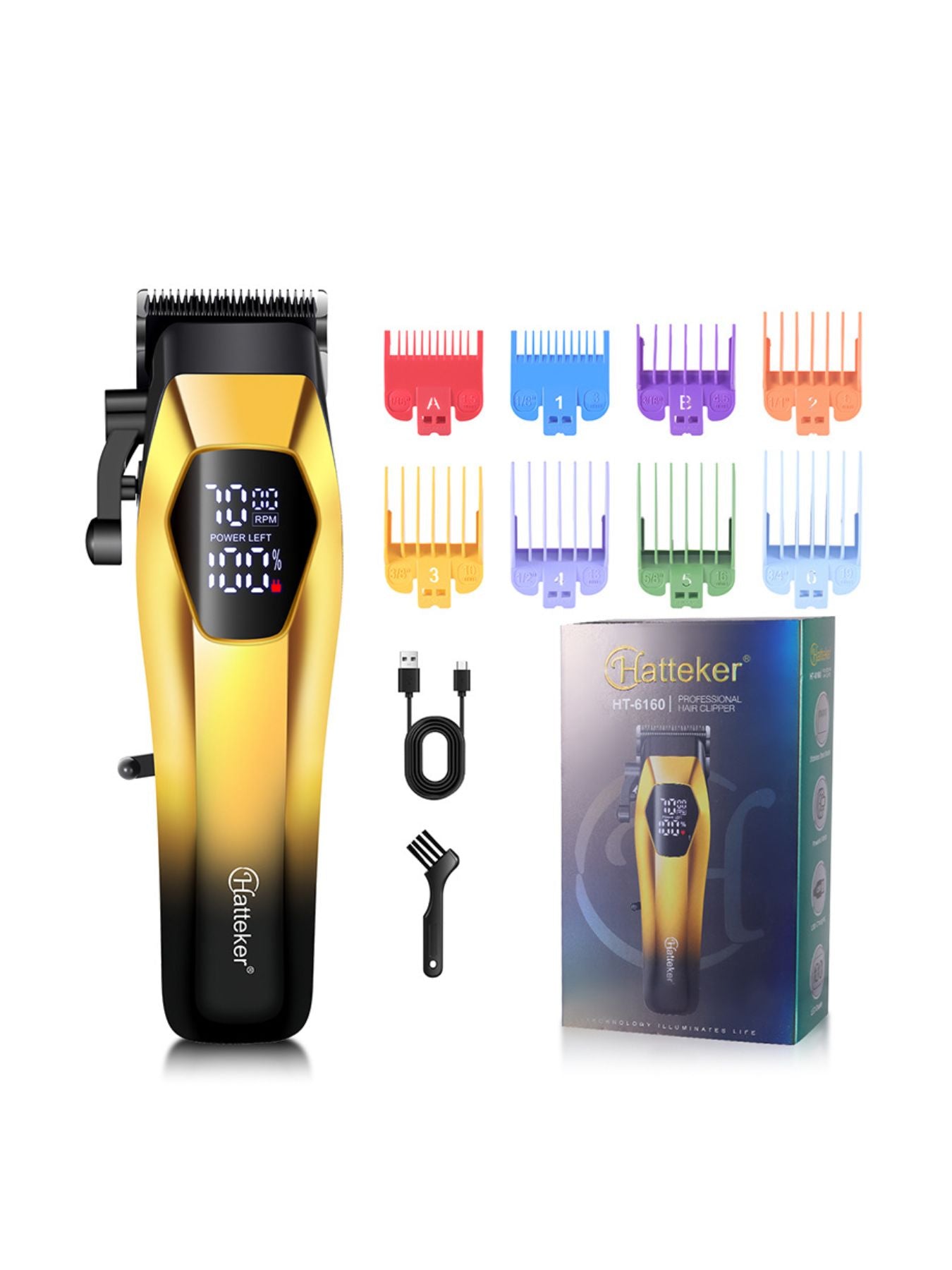 Cordless Hair Clipper with LED Display
