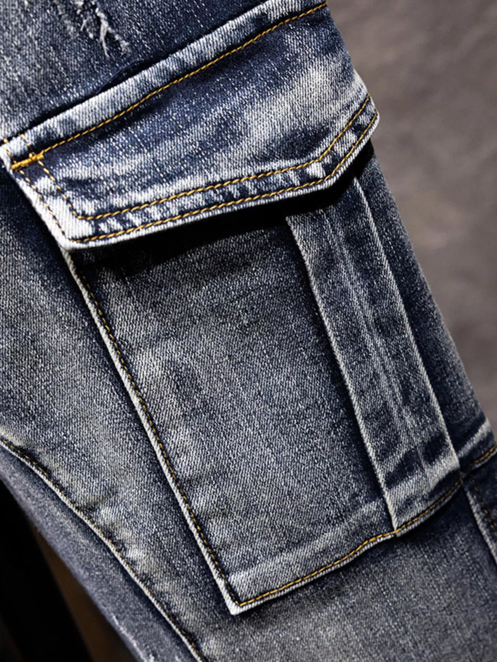 Men's Full Size Relaxed Fit Drawstring Jeans Plus Size