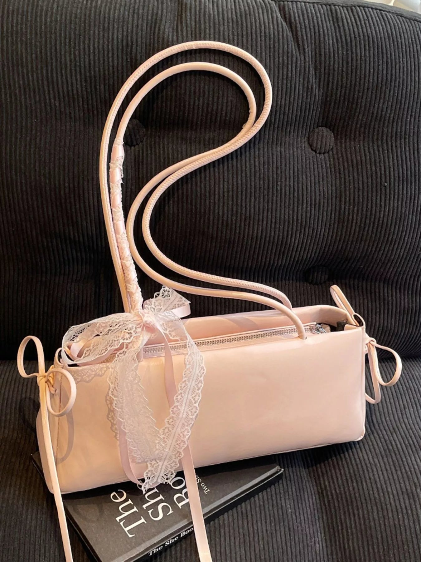 Lace Decor Shoulder Bag