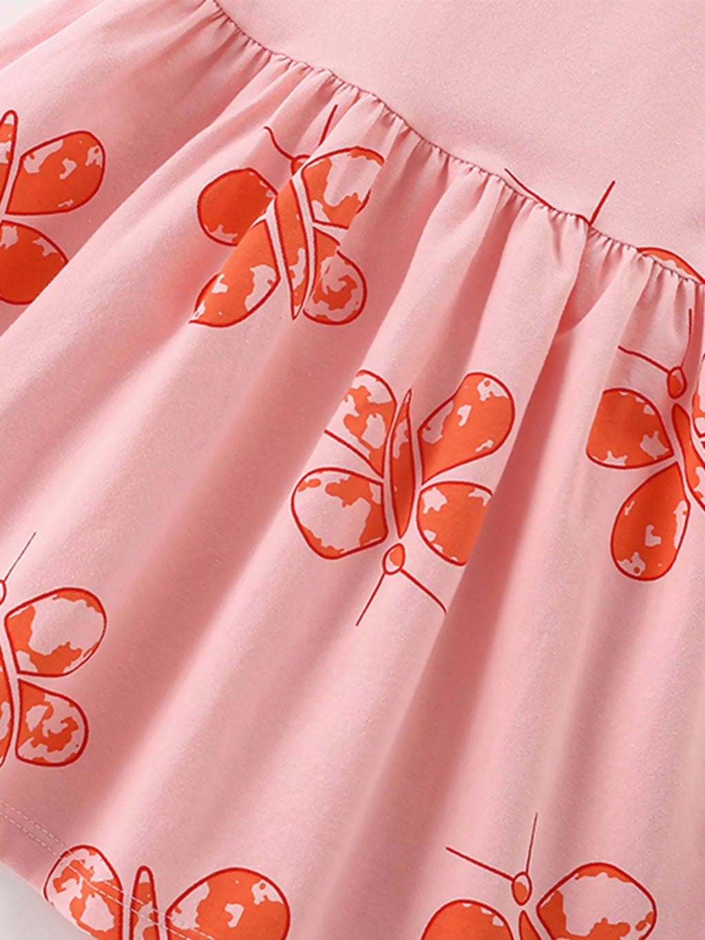 Children's Butterfly Print Casual Dress