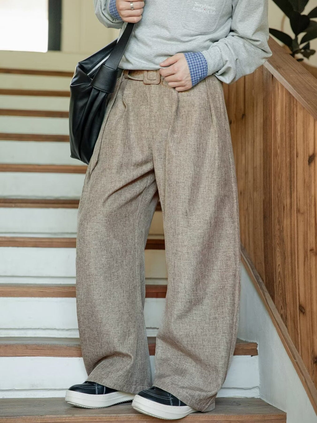 Men's Plus Size Wide Leg Pants