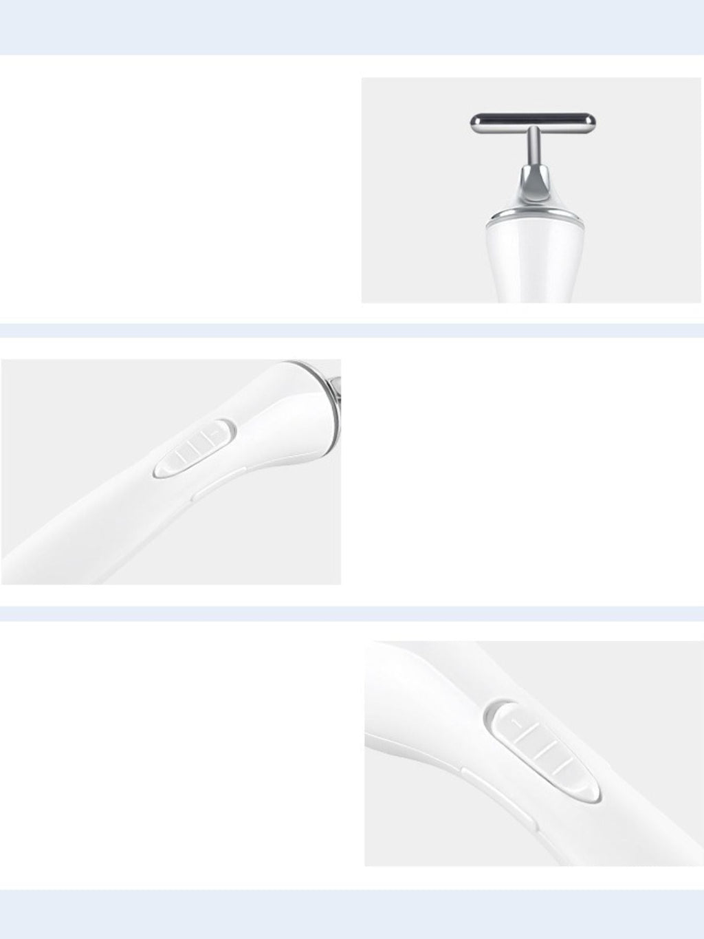 T-Shape Microcurrent Facial Massager Beauty Device