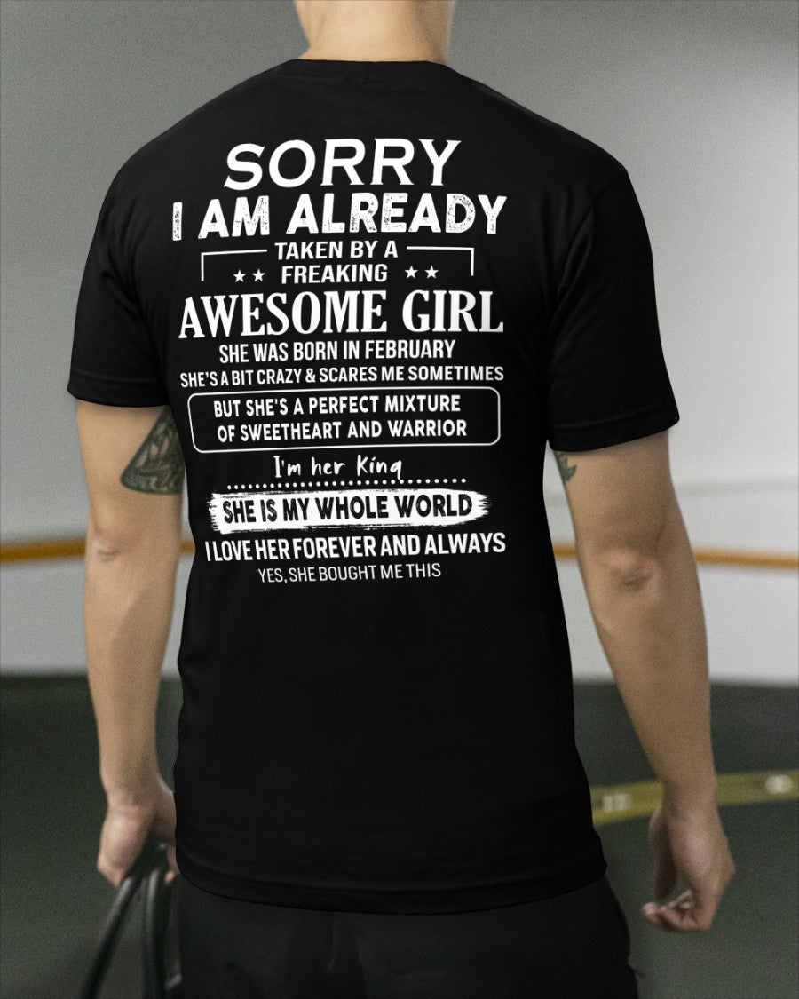 February - Awesome girl - Perfect gift for your boyfriend - (SKU04-86-02) - From Wife NGHL02