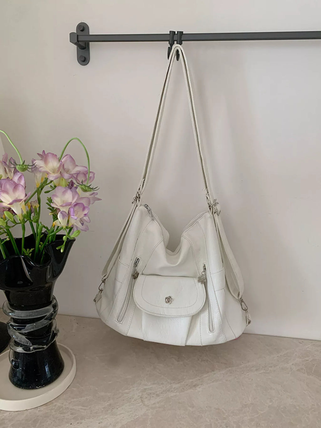 Multiple Pockets Adjustable Strap Shoulder Bag