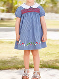 Children's Polka Dot Embroidered Dress