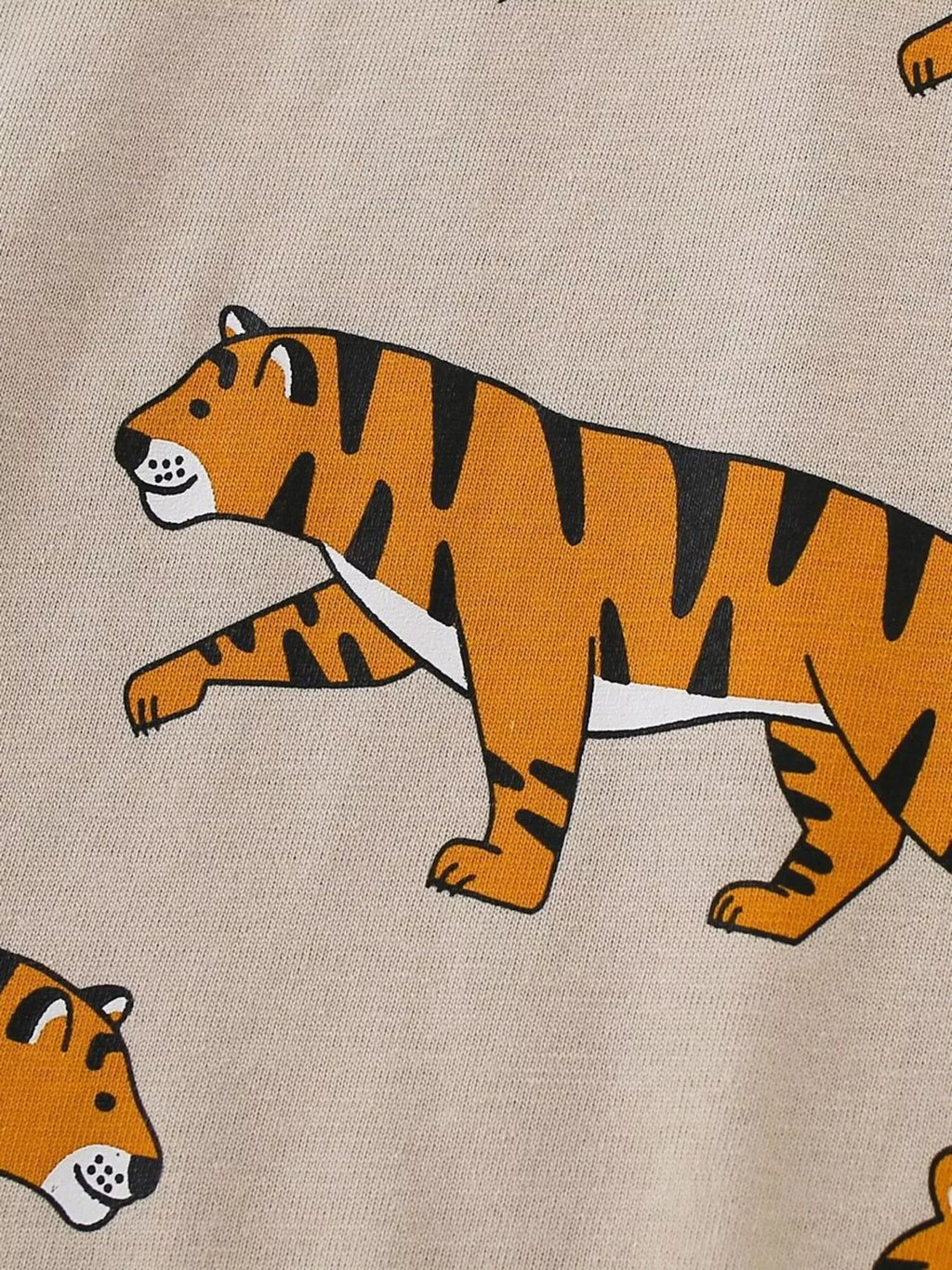 Children's Tiger Print Crew Neck Short Sleeve T-Shirt