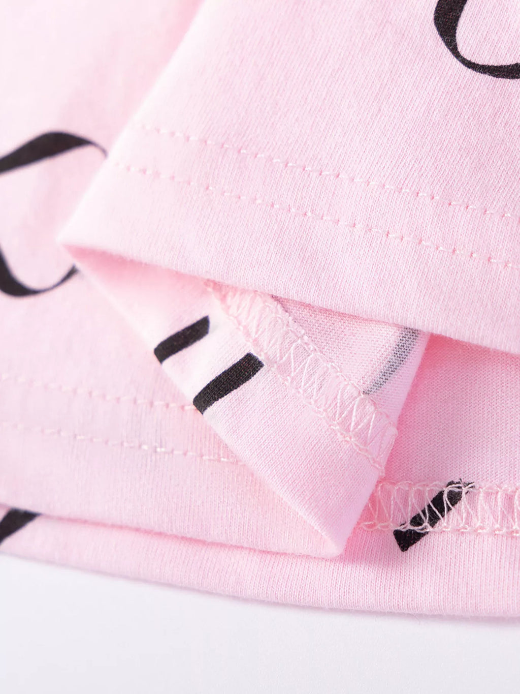 Children's Bow-Print Ruffle Sleeve Casual Dress