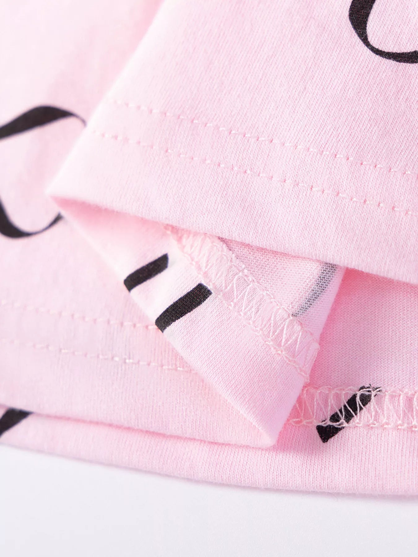 Children's Bow-Print Ruffle Sleeve Casual Dress