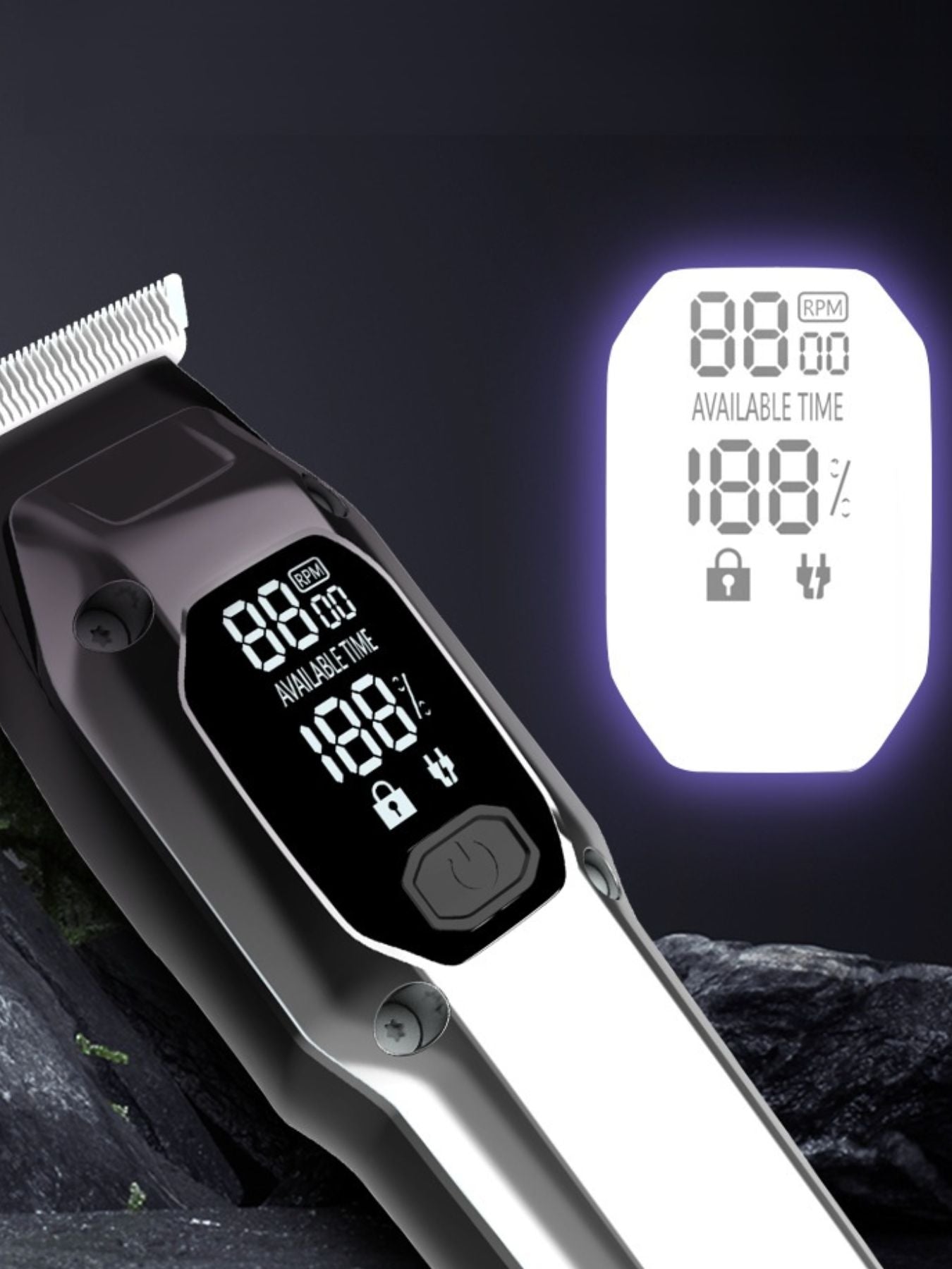 Cordless Hair Clipper with LED Display