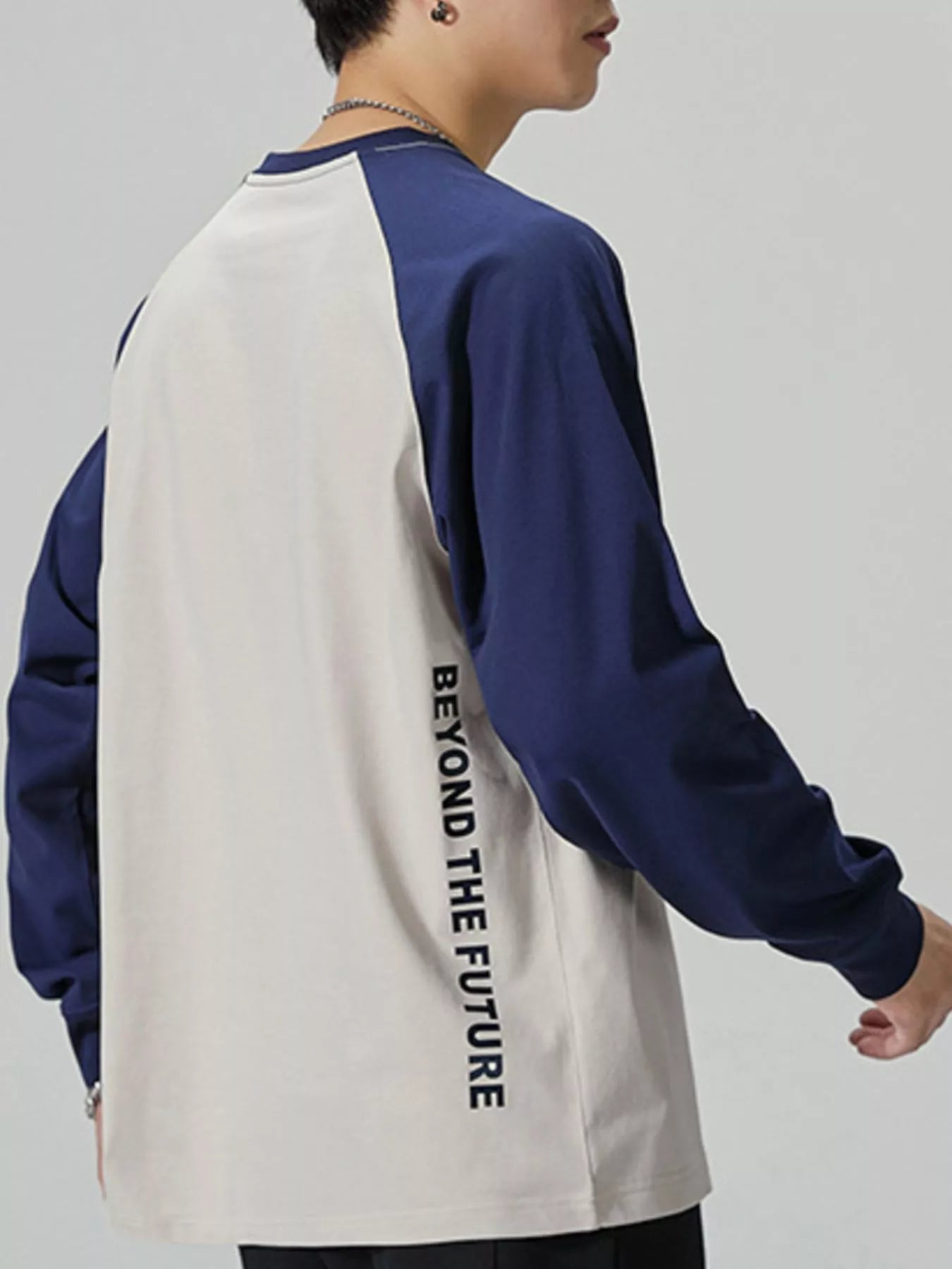 Men's Plus Size Round Neck Raglan Sleeve T-Shirt