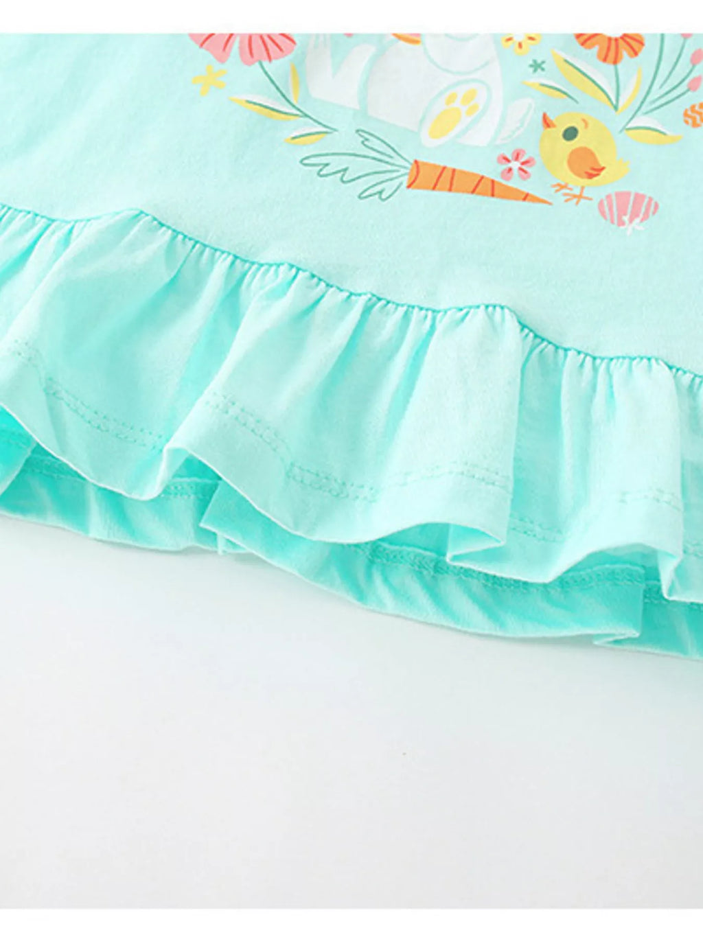 Children's Bunny Graphic Ruffle Hem T-Shirt