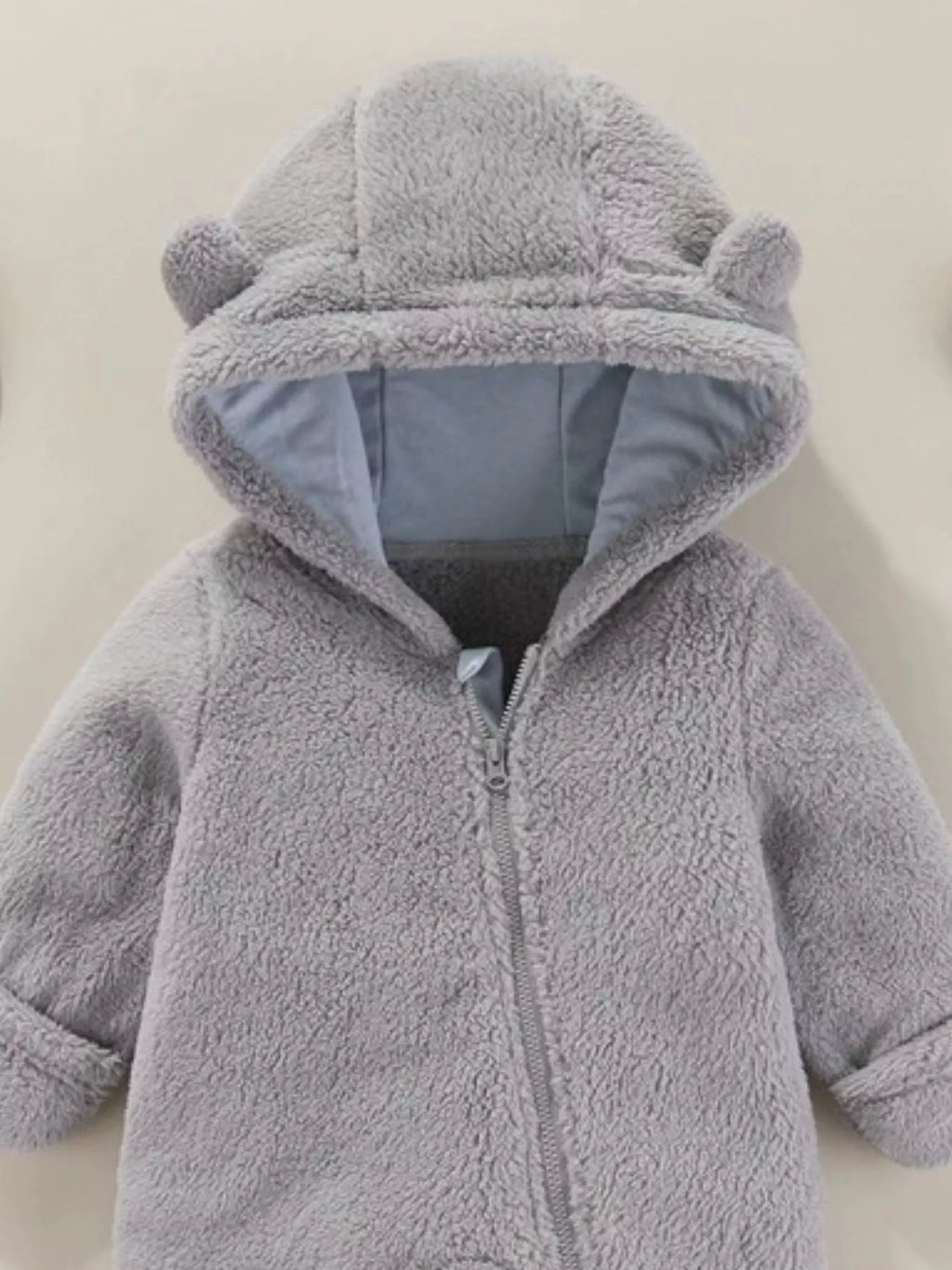 Children's Cozy Bear Hooded Fleece One-Piece