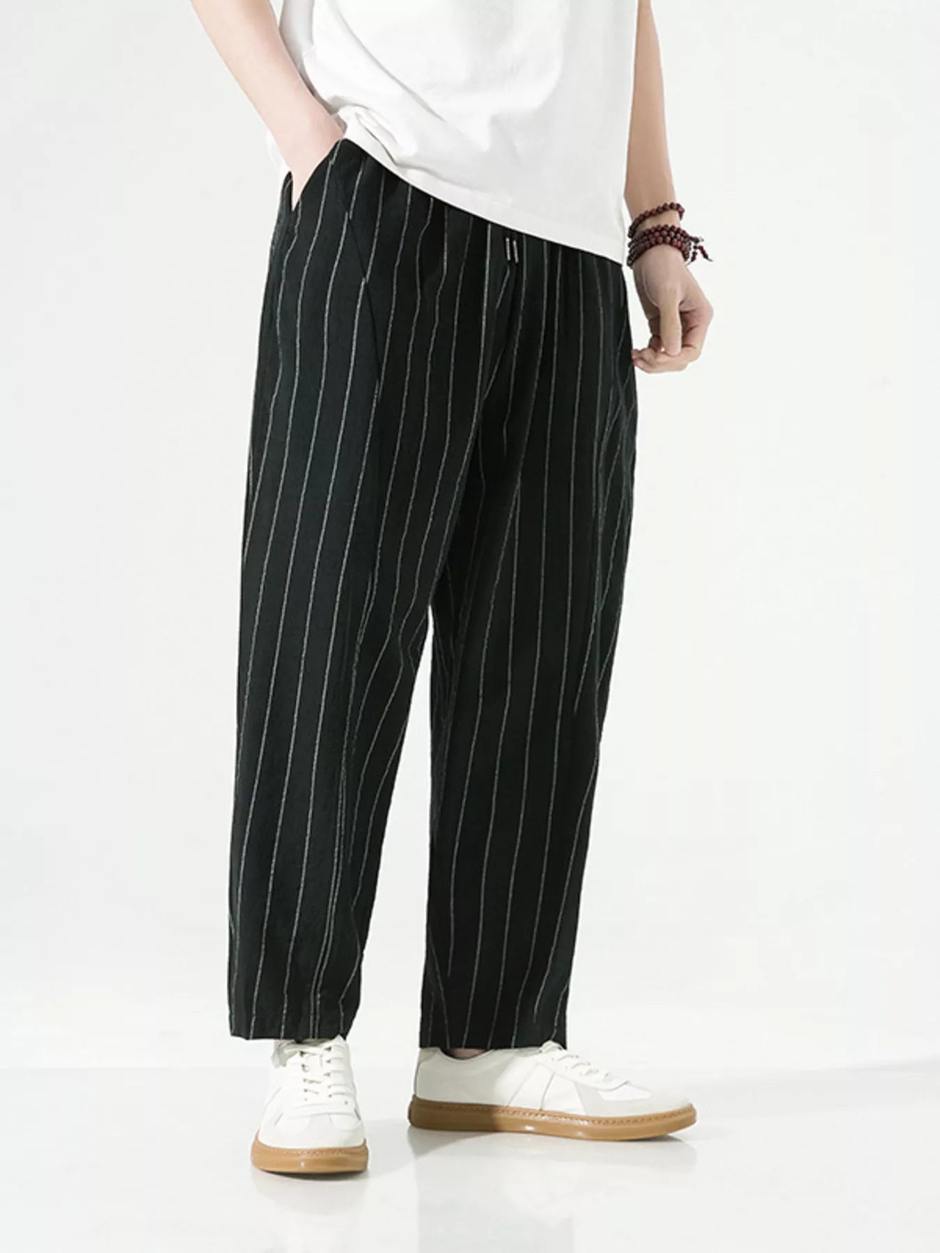 Men's Plus Size Striped Casual Loose Pants