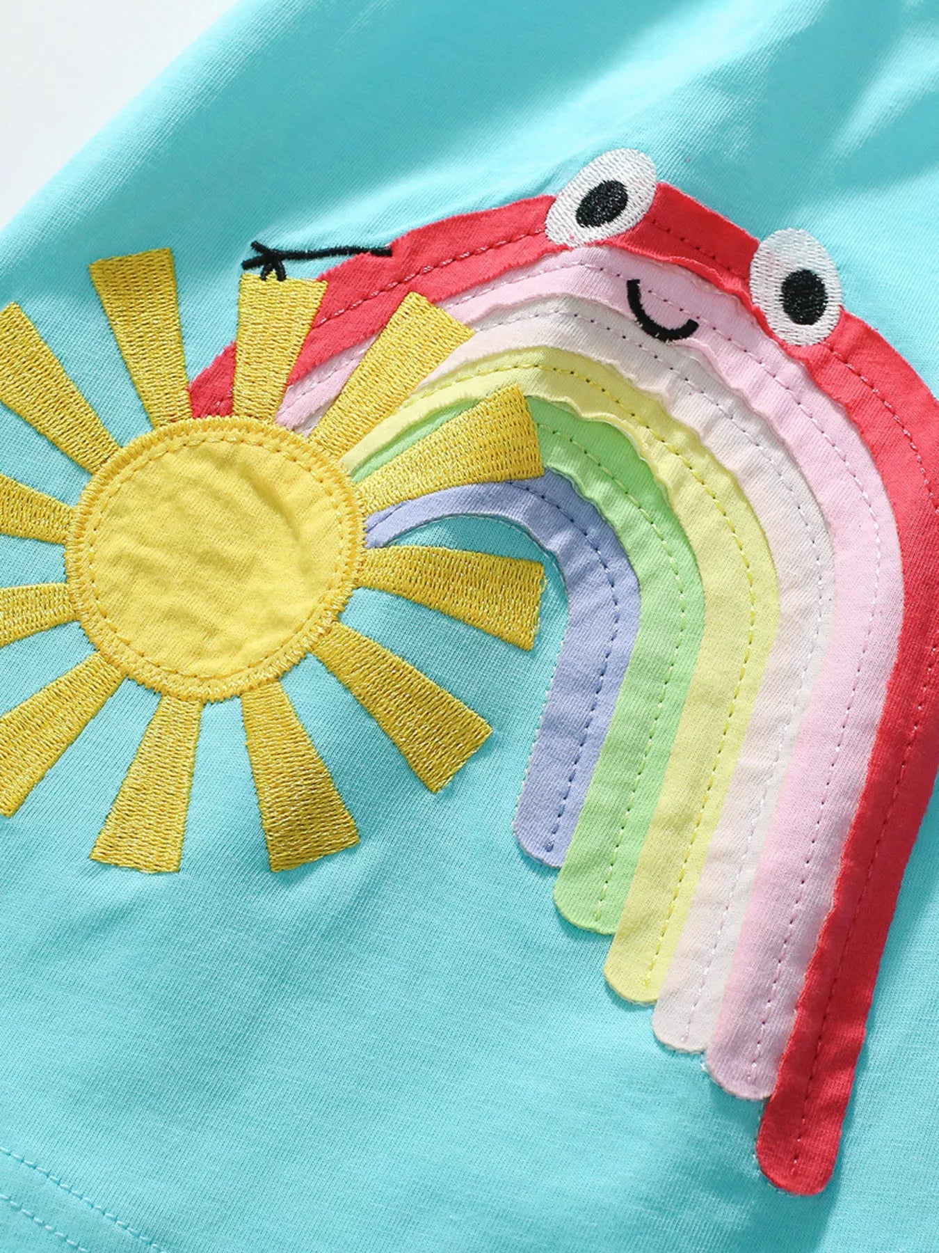 Children's Embroidered Short Sleeve Dress