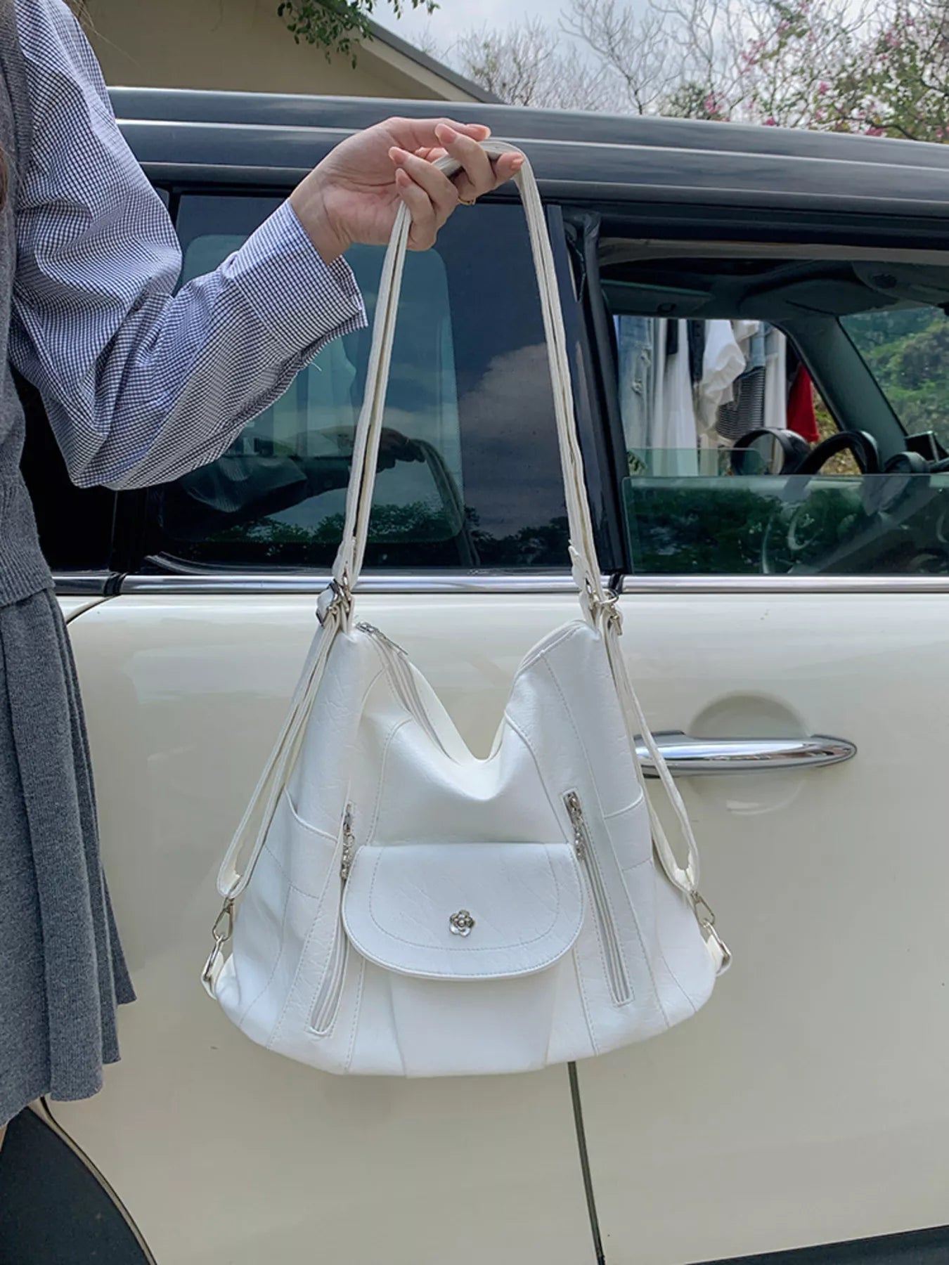 Multiple Pockets Adjustable Strap Shoulder Bag