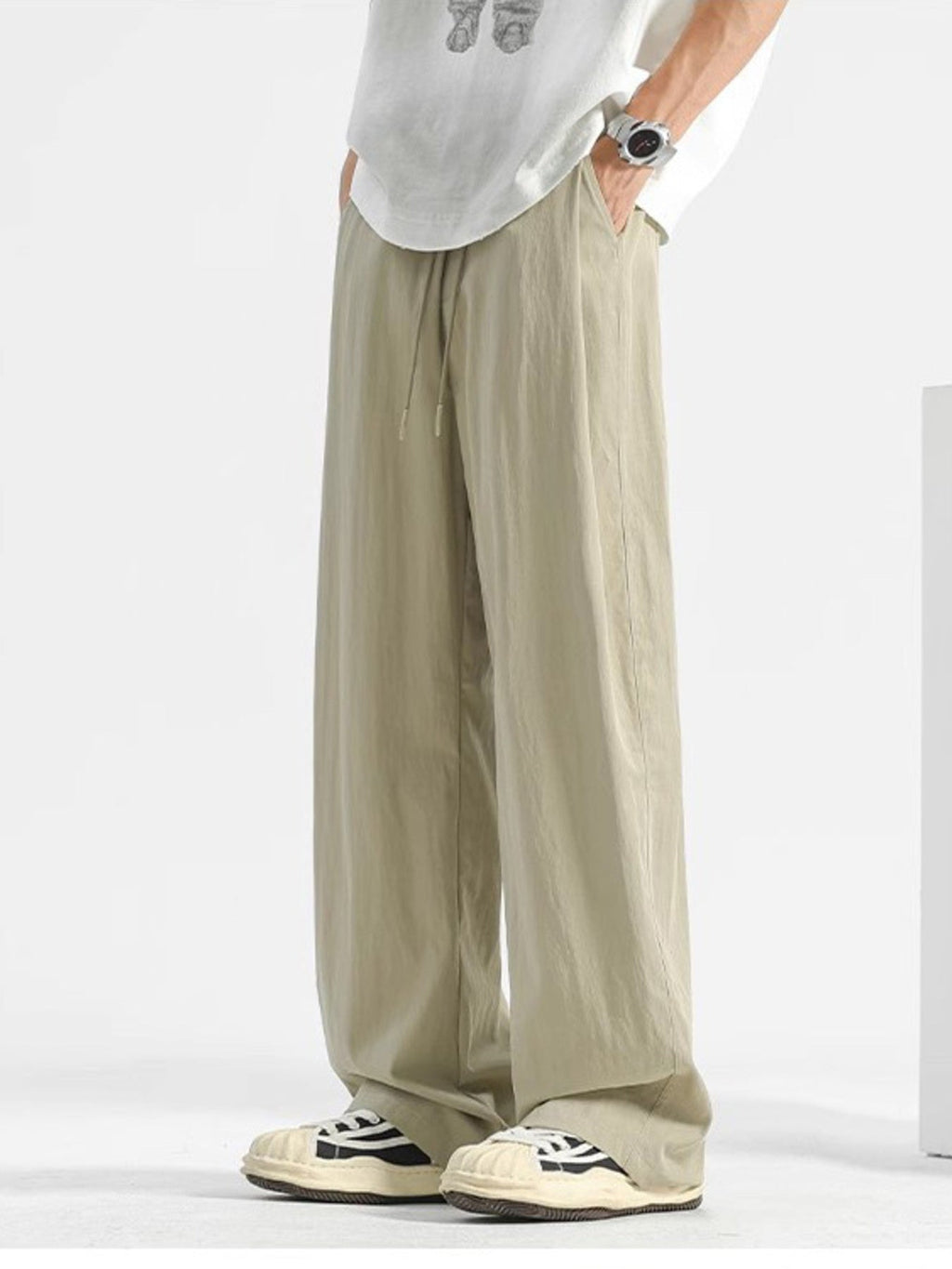 Men's Plus Size Loose Fit Drawstring Casual Pants
