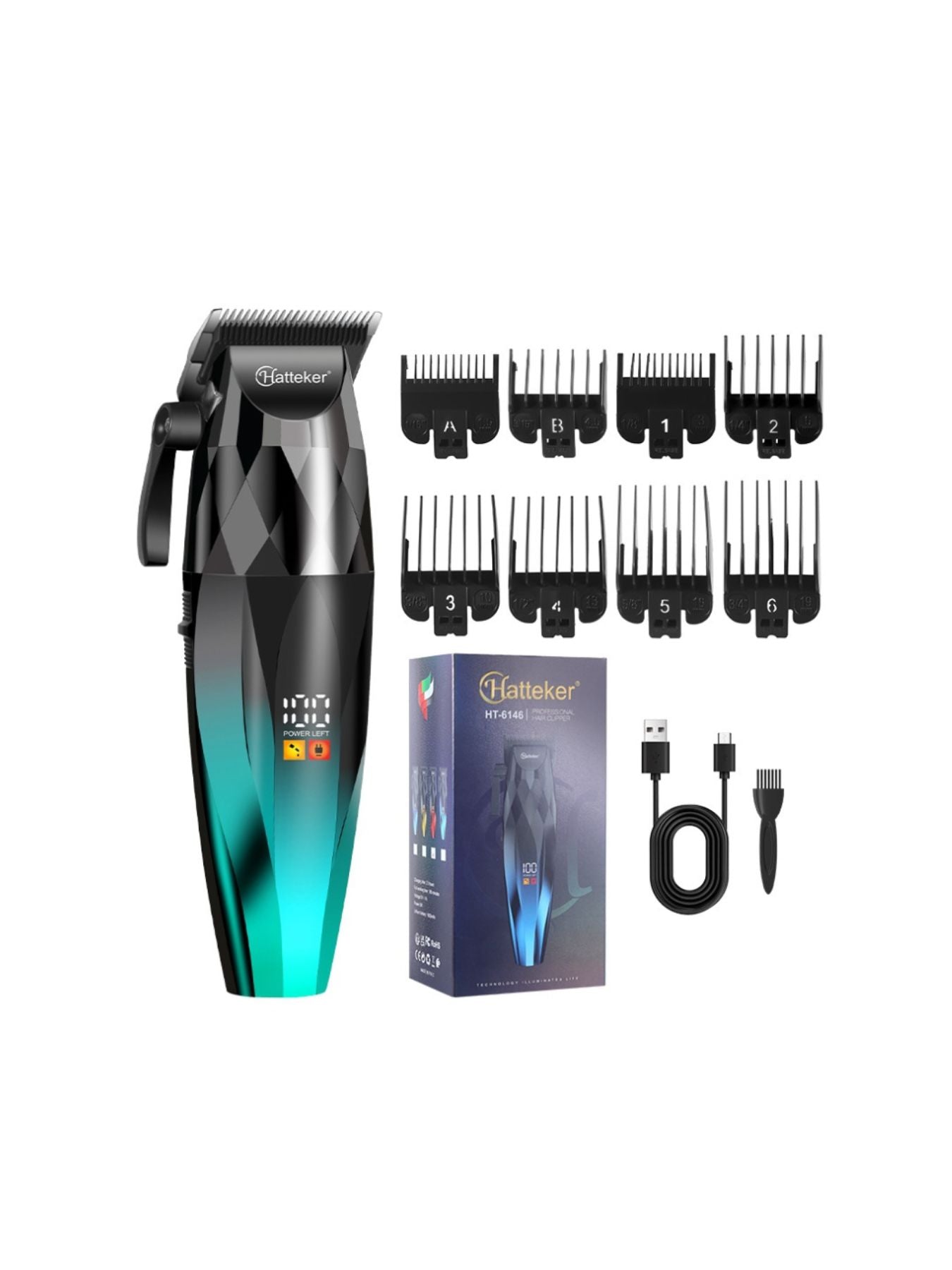Cordless Hair Clipper with LED Display