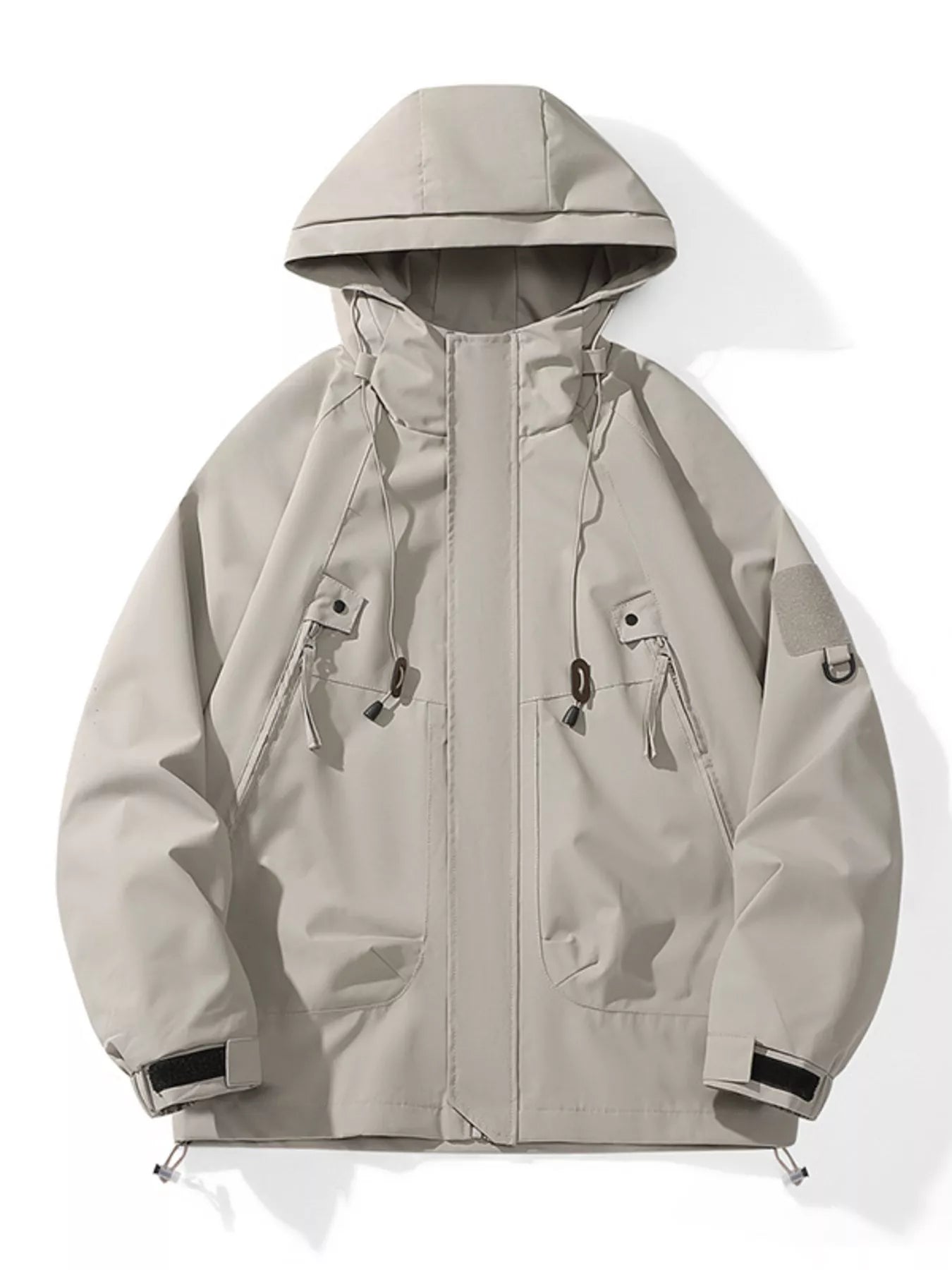 Men's Full Size Hooded Windproof Outdoor Jacket Plus Size