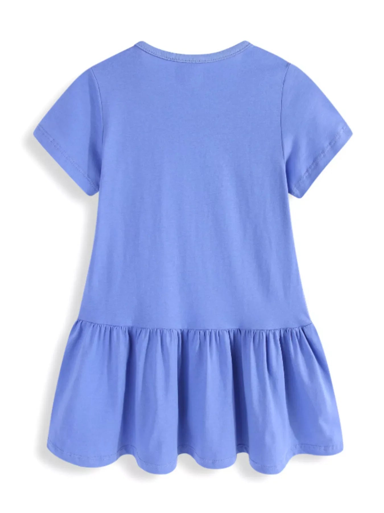 Children's Unicorn Floral Applique Ruffle Hem Dress