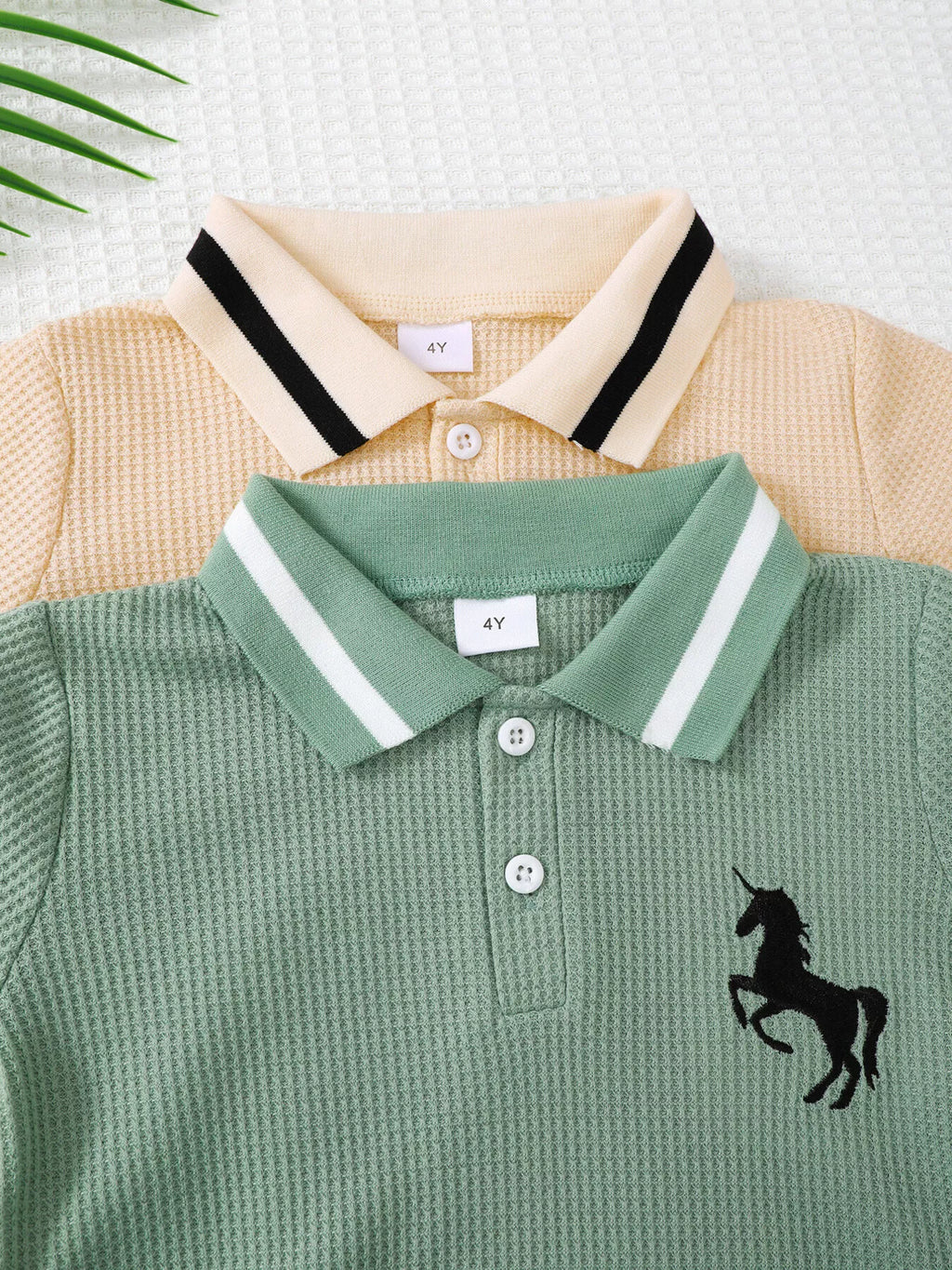 Children's Unicorn Embroidered Short Sleeve Polo