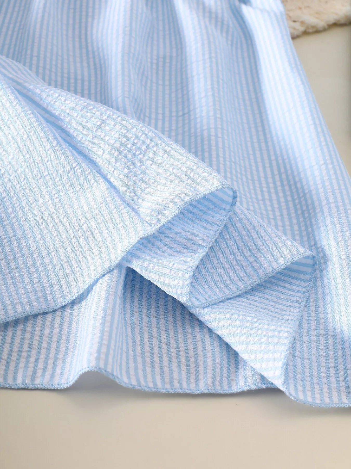 Children's Embroidered Striped Dress