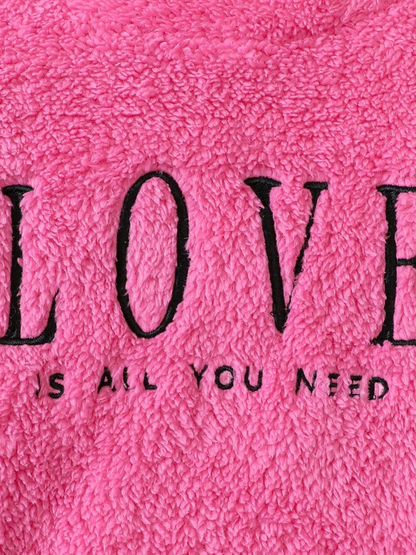 Children's Love Round Neck Fuzzy Sweatshirt