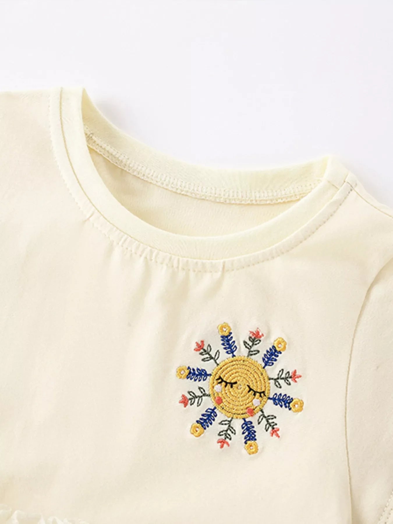 Children's Cute Embroidered Tulle Tiered Dress