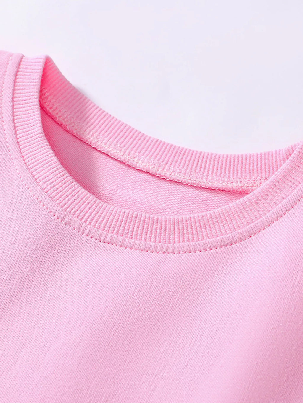 Children's Bunny Embroidered Round Neck Dress