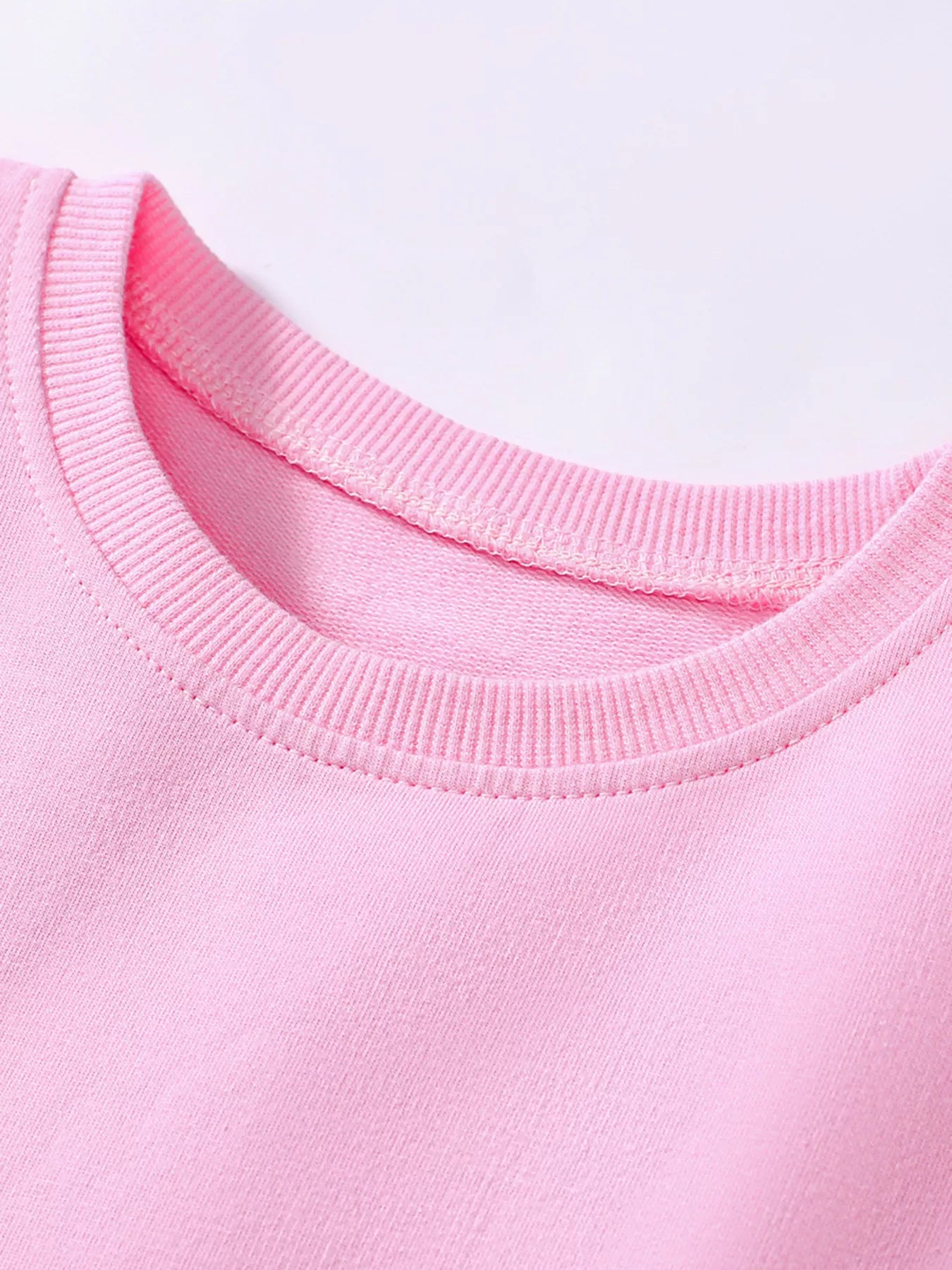 Children's Bunny Embroidered Round Neck Dress
