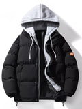 Men's Plus Size Hooded Padded Puffer Jacket