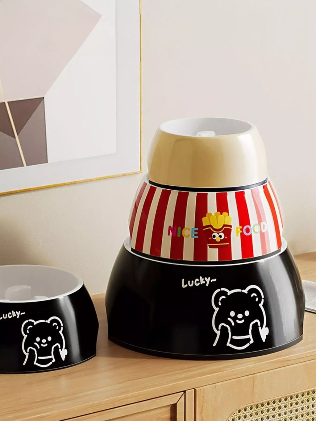 Cute Cartoon Pattern Pet Bowl
