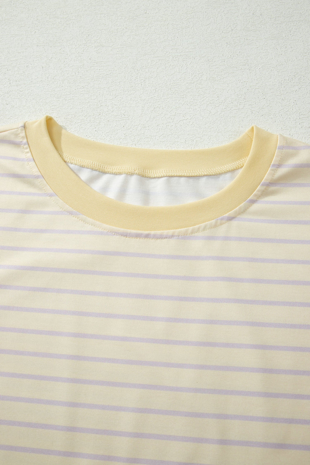 Yellow Stripe Relaxed Tee Drawstring Shorts 2pcs Outfit