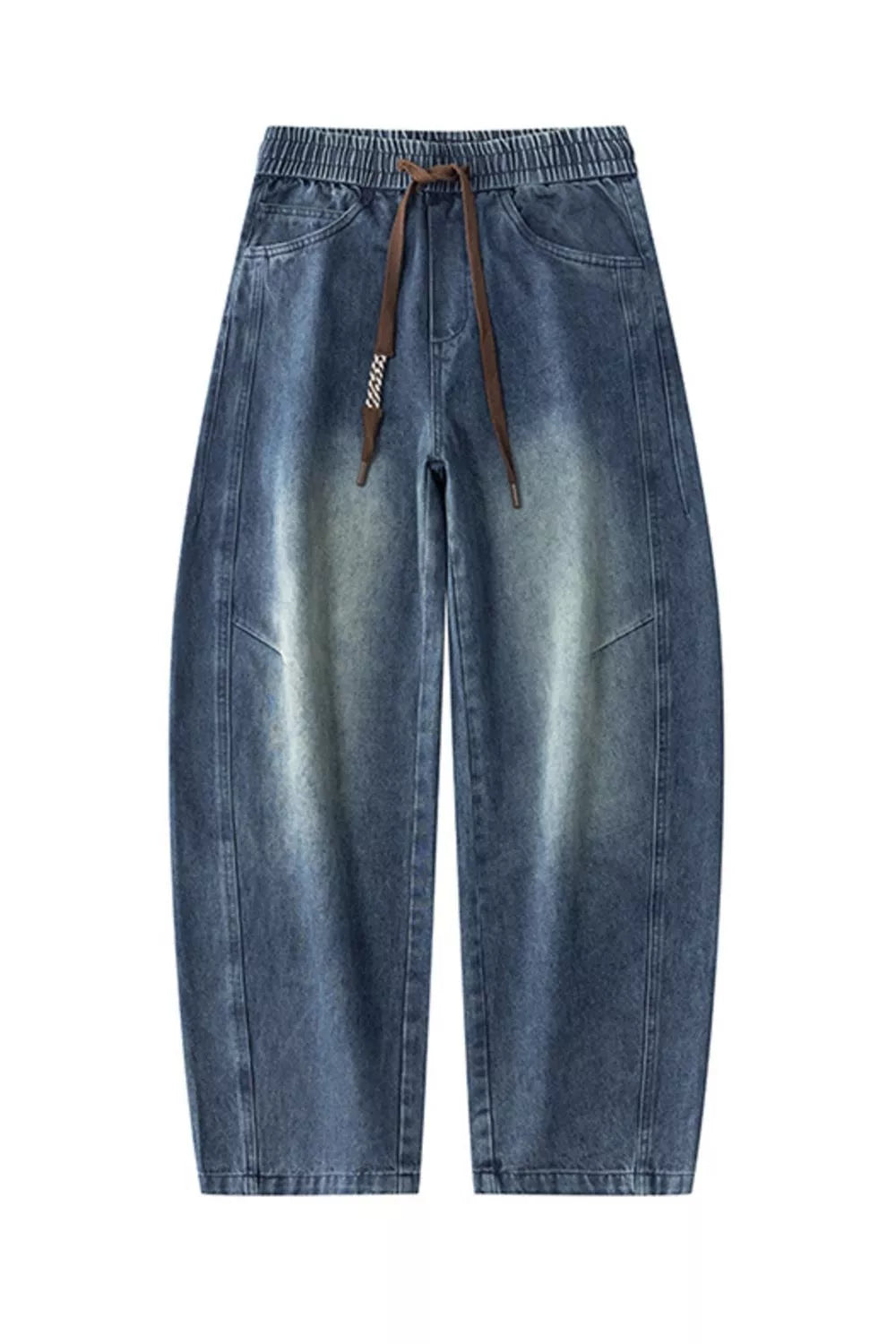 Men's Plus Size Vintage Wash Wide Leg Jeans