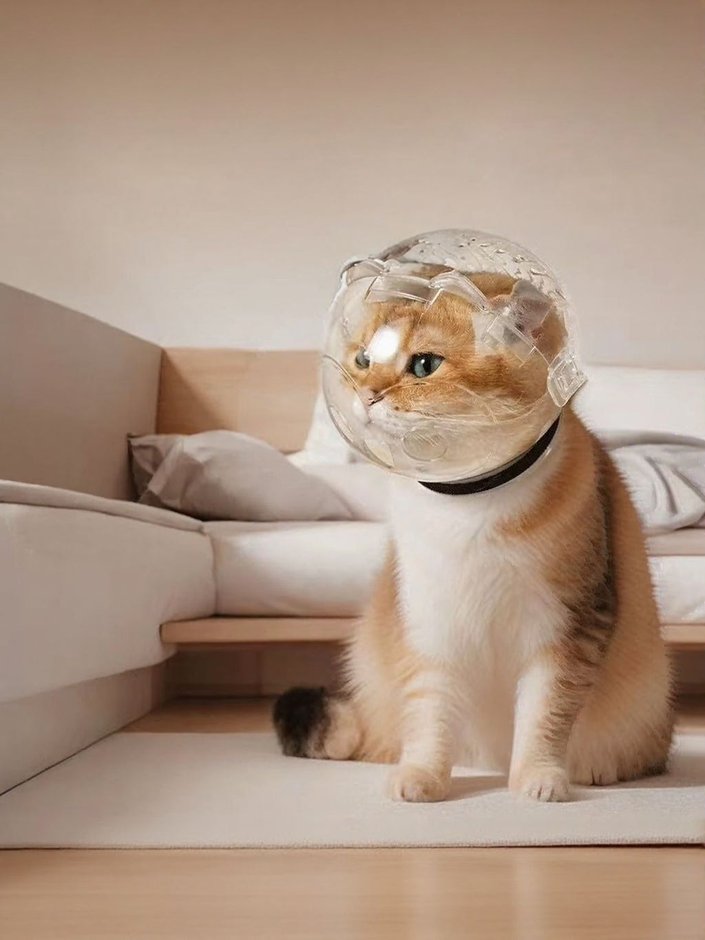 Transparent Anti-Bite Pet Spherical Head Cover