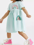Children's Sequin Rainbow Casual Dress