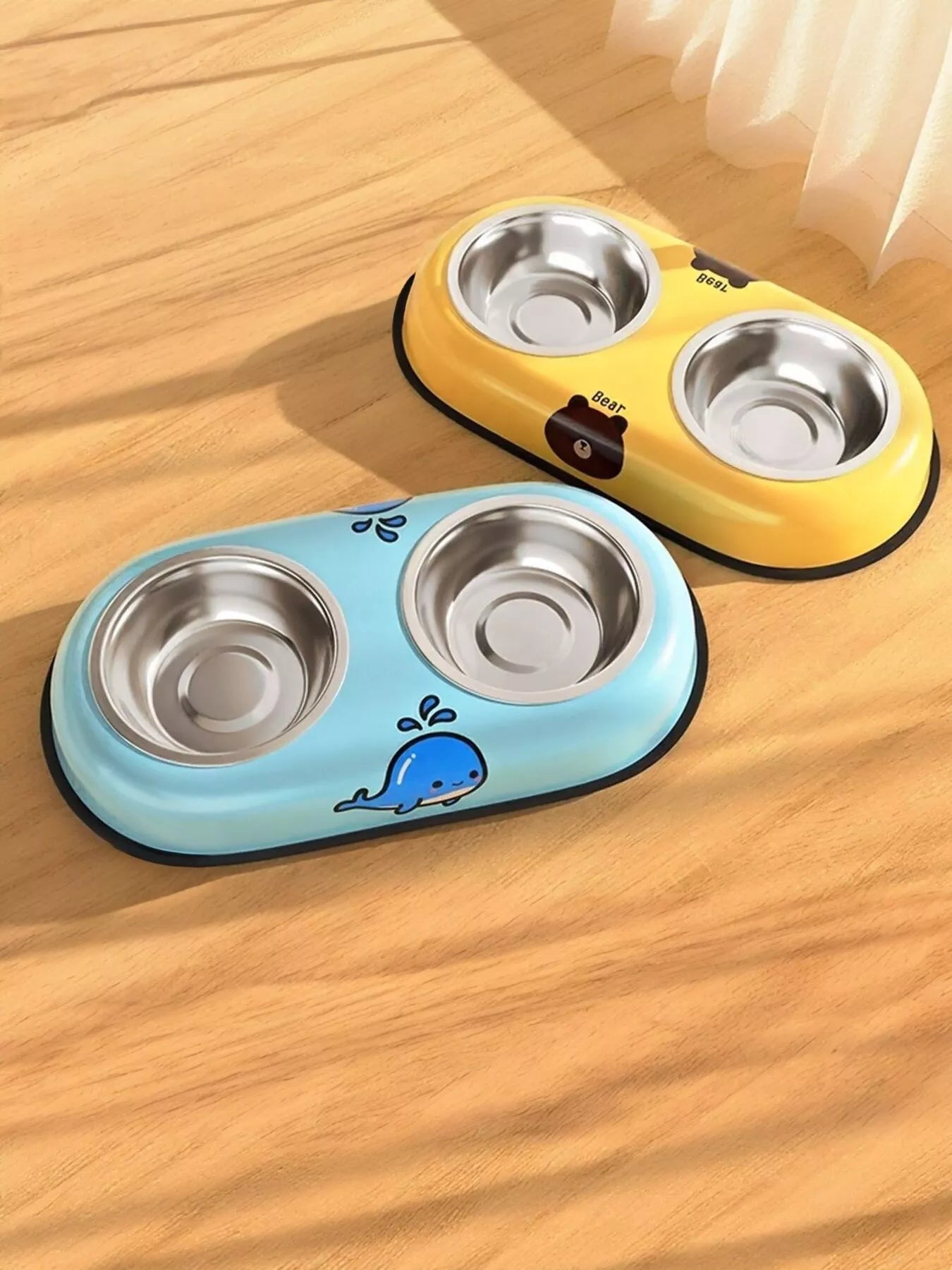Cartoon Double Pet Bowls
