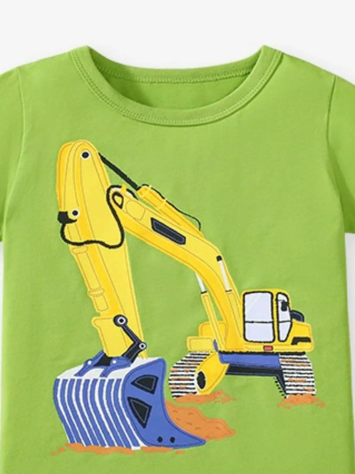 Children's Excavator Short Sleeve T-Shirt