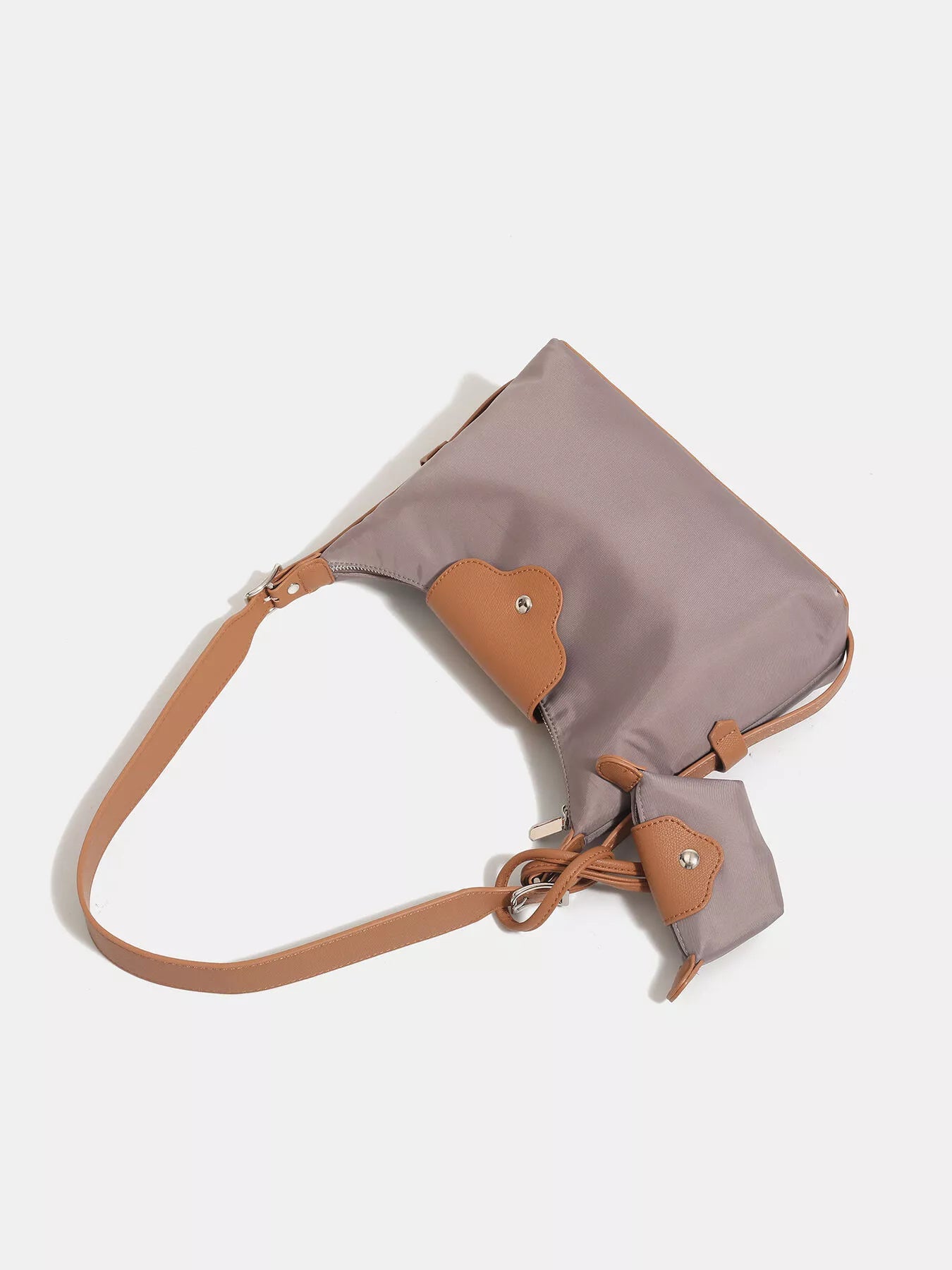 Nylon Hobo Shoulder Bag with Coin Purse