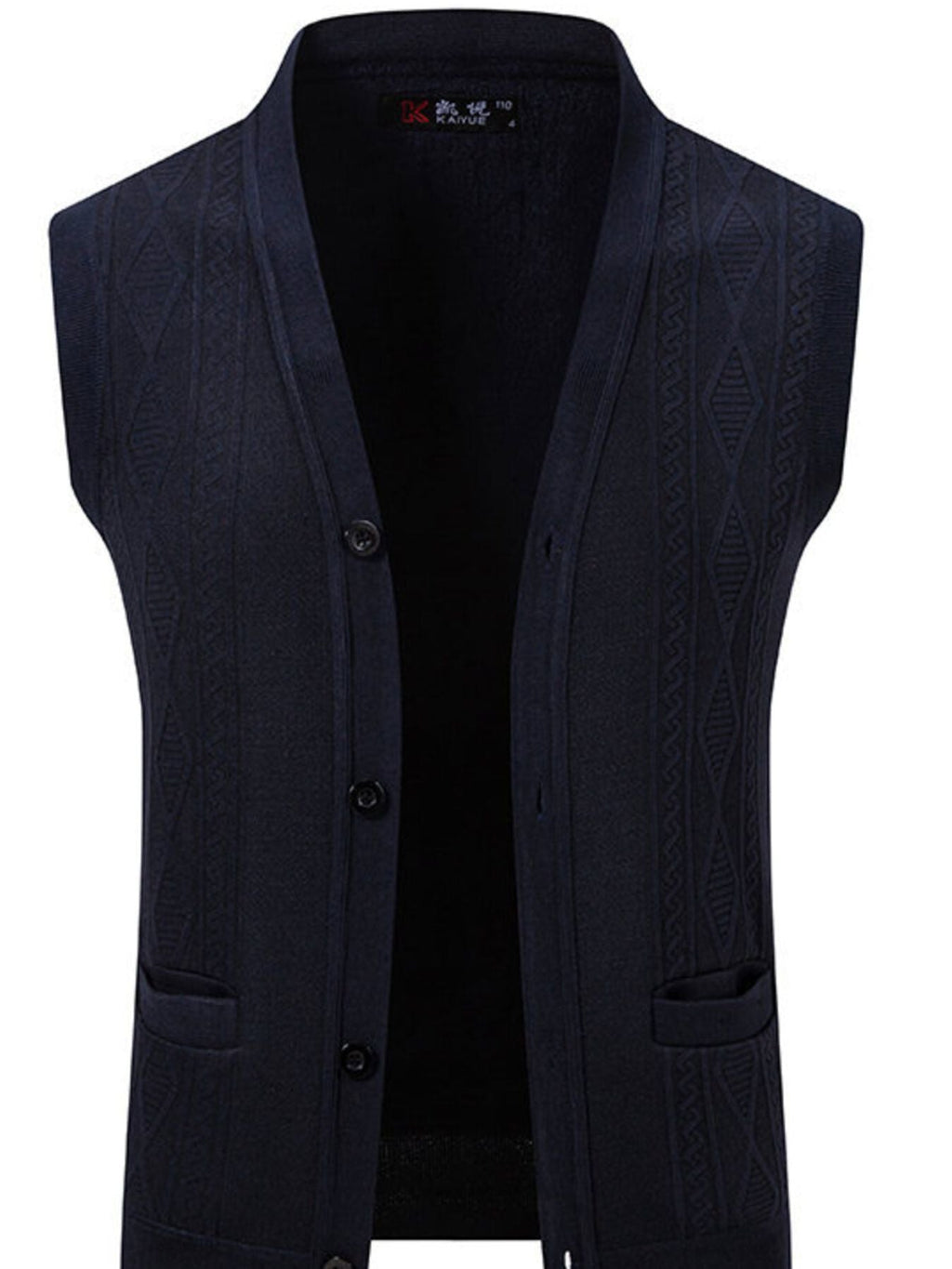 Men's Plus Size Button-Down Sweater Vest