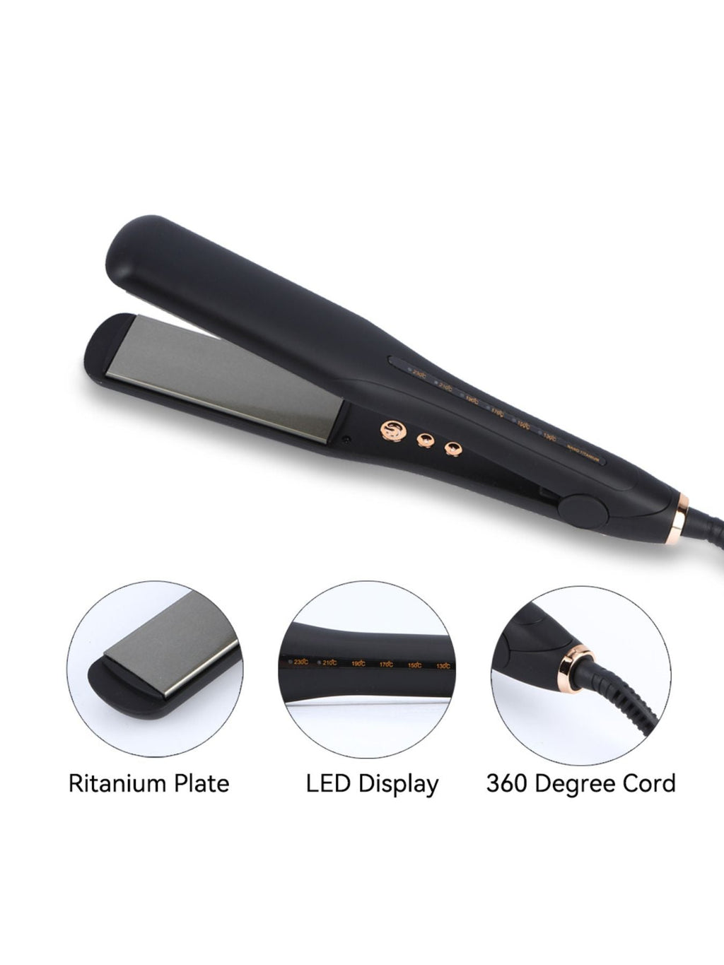 Adjustable Temperature Hair Straightener
