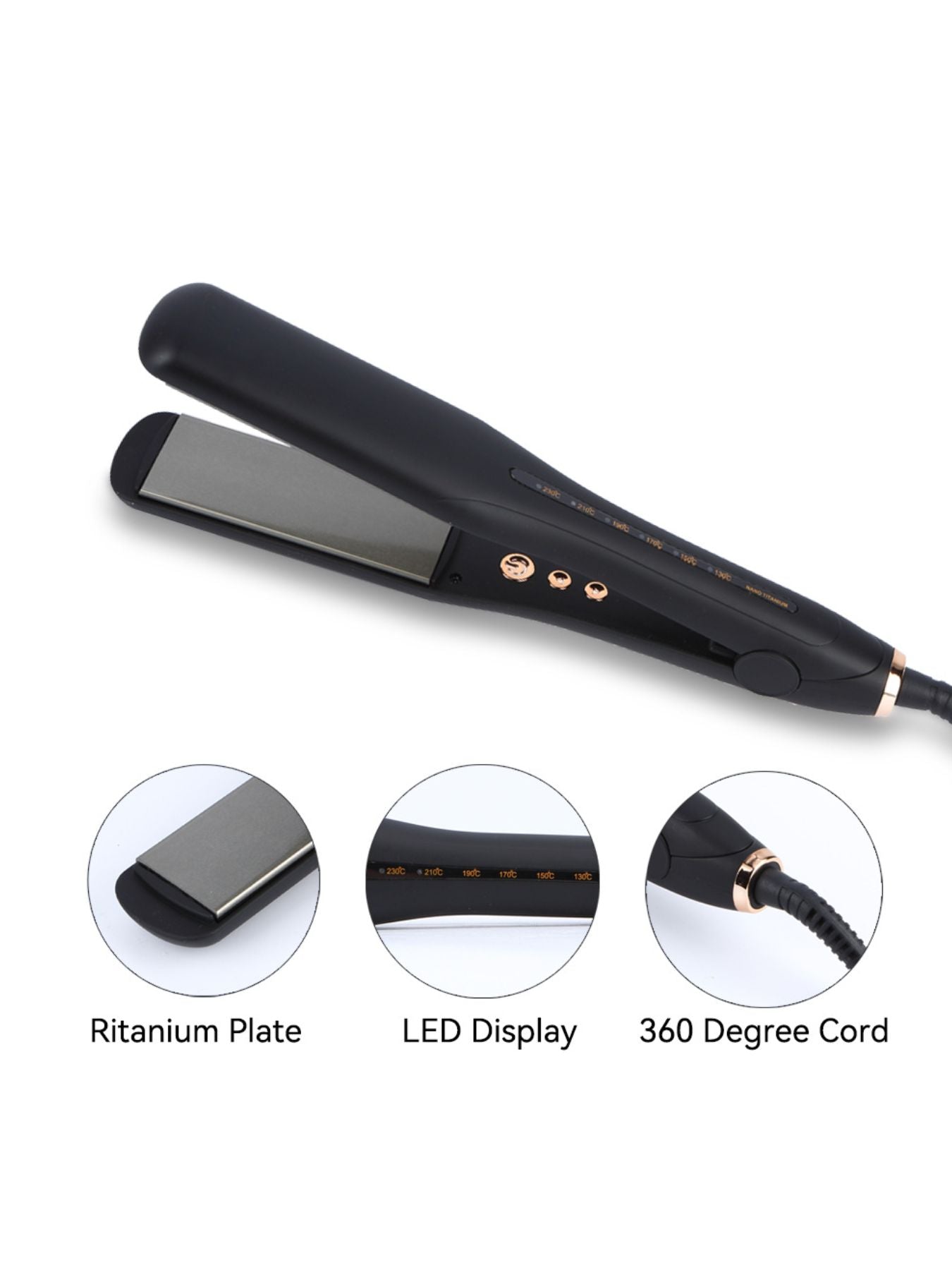 Adjustable Temperature Hair Straightener