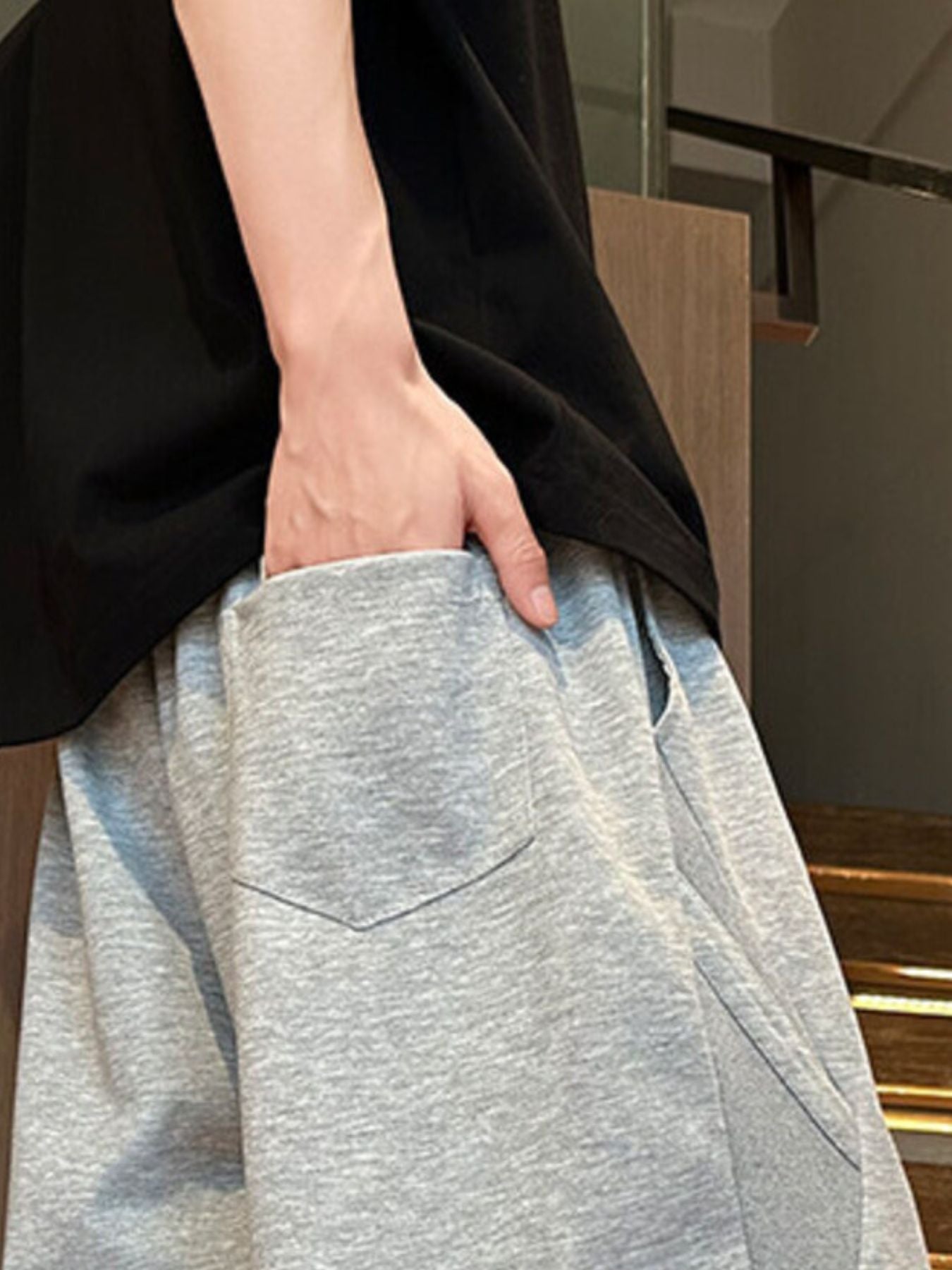 Men's Plus Size Casual Loose-Fit Drawstring Shorts