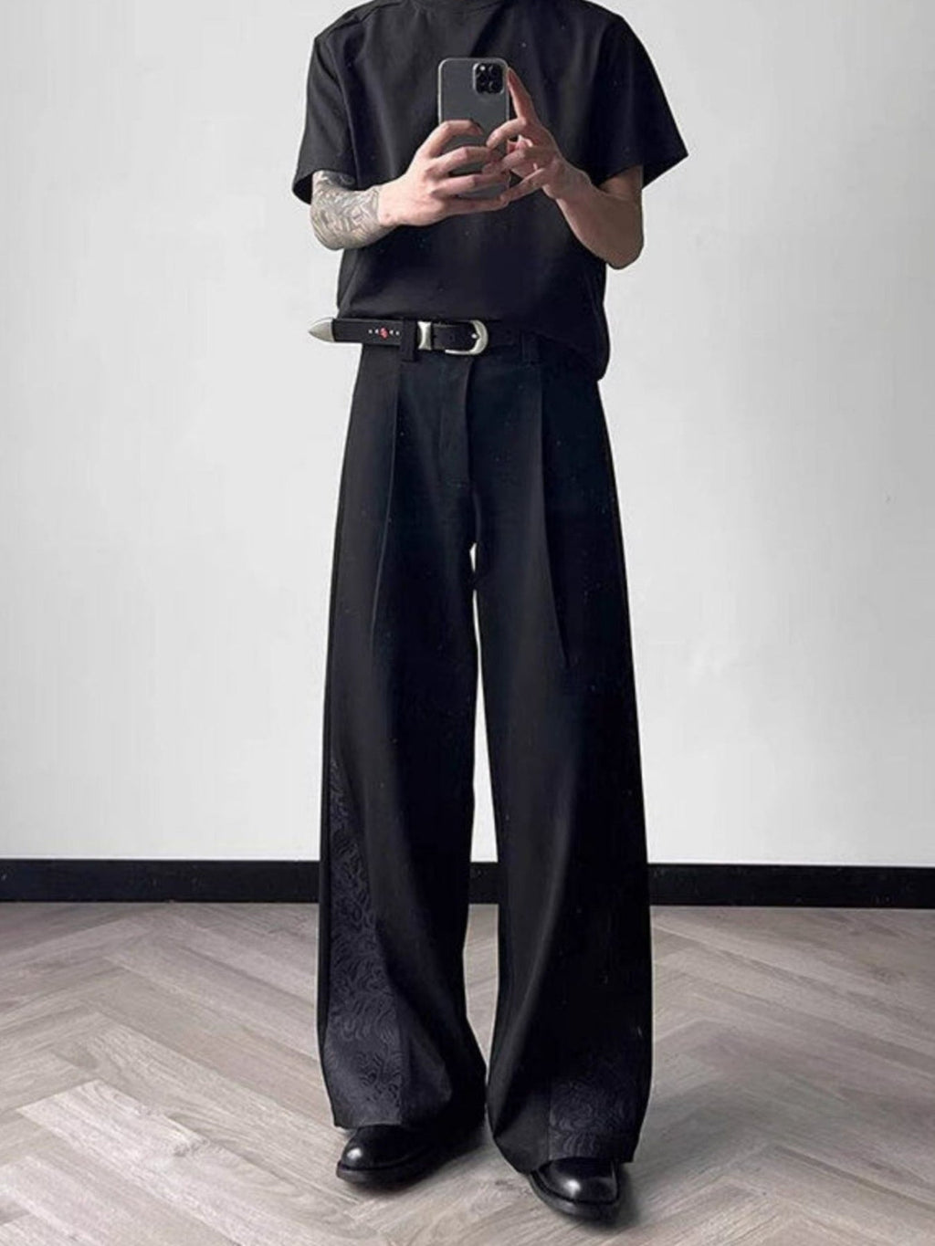 Men's Plus Size Wide Leg Pants