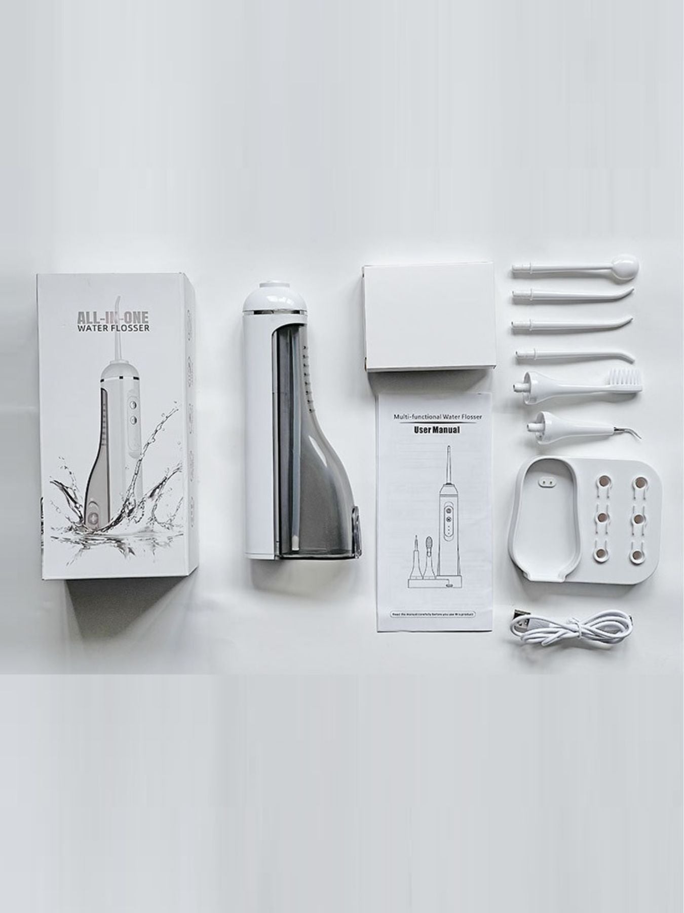 Portable Water Flosser with Multiple Nozzles