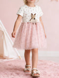 Children's Bunny Applique Tulle Dress
