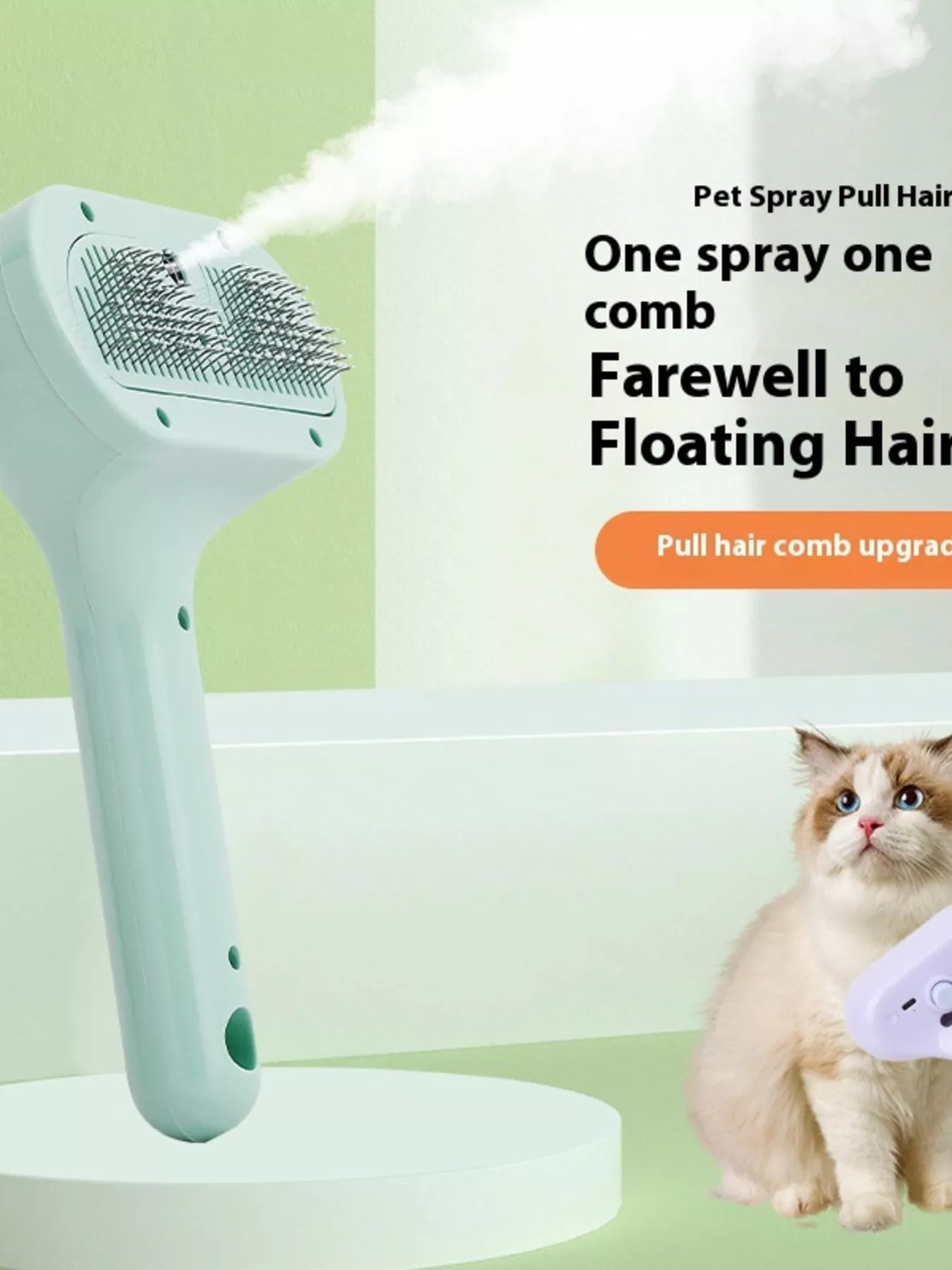 One-Touch Spray Pet Hair Remover Comb